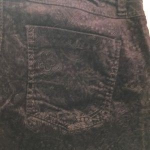 Elle Purple Corduroy Skinny Paisley Jean